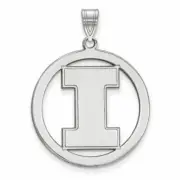 SS Univ of Illinois Letter I XL Circle Pendant
