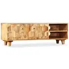 Stylish TV Stand Cabinet Elegant Entertainment Storage Unit Solid Wood Furniture