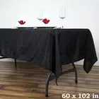 24 pcs Black 60x102" RECTANGLE POLYESTER TABLECLOTHS Wedding Party Decorations
