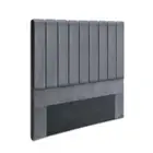 Double Size Bed Head Headboard Bed Frame Base Vela Dark Grey Fabric