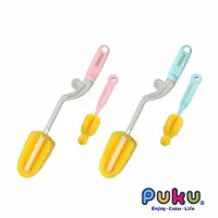 在飛比找PChome24h購物優惠-【PUKU 藍色企鵝】 轉轉Q高密度海綿奶瓶刷組(兩色)