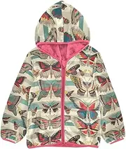 [Caihoyu] Hooded Fleece Jacket Baby Lightweight Zip Up Toddler Girls Coat