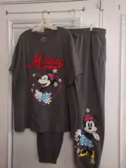 NWT DISNEY PLUS SIZE 3X WOMEN'S MINNIE SWEETHEART DAISY'S 2) PIECE JOGGERS SET