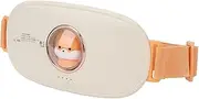 Menstrual Heating Pad, Hot Compress 4 Levels High Frequency Vibration Heated Belt for Women for Menstrual Period (White)