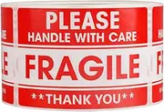 Yenghome 500 Pcs Fragile Stickers 1 Roll 76mm*50mm,Fragile -Please Handle with Care - Thank You Shipping Labels Stickers (500 Labels/Roll)