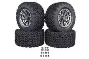 20" Tall MASSFX Gunmetal QUAKE Golf Cart 20x10-10 Tire and 10x7 4/101.6 Rim Kit