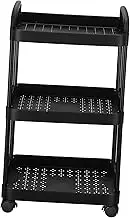 Zerodeko Rolling Utility Cart Compact Storage Organizer with Wheels for Kitchen Bedroom Office Dorm Stylish Snack Cart for Easy Assembly Versatile Use
