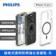 PHILIPS iPhone 15系列 磁吸式透明防摔強化保護殼-灰 iPhone 15 Pro