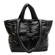 Tote Bag, Soft Puffy Bags for Women Light Winter Down Cotton Padded Quilted Tote Bag Shoulder Handbag Purse