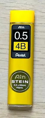 Pentel Ain Stein Mechanical Pencil Lead 0.5mm 4B (40 Leads) TUBE AU Stock P05