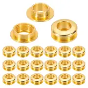 8mm(1/3 Inch) Brass Hole Eyelets, 20 Pcs Arc Surface Grommets, Imitation Gold
