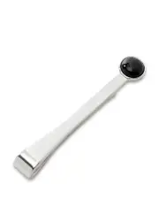 Cufflinks Inc Silver and Onyx Tie Bar