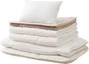 NITORI 7545506 No Cover All Season Dust Mite Resistant Bedding, 6-Piece Set, Double Size, White
