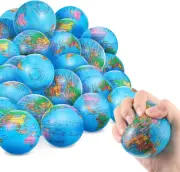50 Pcs Globe Stress Balls 3 Inch World Stress Balls Mini Globe Planet Soft Foam