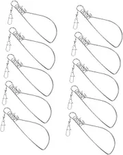 BESPORTBLE 10pcs Stainless Steel Fish Buckle Lure Quick Clips High Strength Snap Swivels for Freshwater/Saltwater Fishing Gear