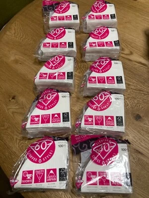 10 Packs Hario V60 VCF-01-100W Coffee Paper Filter 01W 100 Sheets MADE IN JAPAN