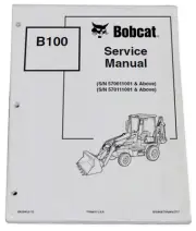 Bobcat B100 Loader Backhoe Service Manual Shop Repair Book Part Number # 6901844