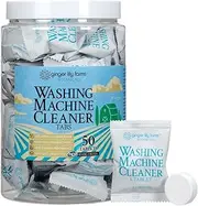 Ginger Lily Farms Botanicals Washing Machine Cleaner Tabs, Deep Cleaning Tablets for HE Front Load & Top Load Washers, Fragrance-Free, 50-Count