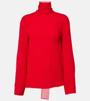 [Valentino] Valentino Wool and silk georgette shirt AU 16 red