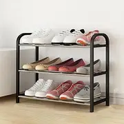3-Tier Shoe Rack, Shoe Storage Organizer, 3 Tiers Simplicity Stackable Shoe Tower for Closet Living Room, Entryway (3-Tier,Medium)