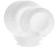 corelle dinnerware set Linen Weave 12pcs Set For 4 - New In Box