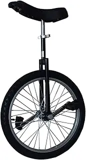 Adults Unicycle 16/18/20/24 Inch Wheel with Alloy Rim Extra Thick Tire for Outdoor Sports Fitness Exercise Health, Black, Load 330Lbs Durable TDF