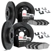 Dynamic Friction Company 8514-68006 Brake Rotor Dimpled & Slotted Black