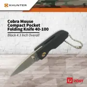 Cobra Hunting Mouse Compact Pocket 4.3" Folding Knife 40-100 Black Kf0126 Black