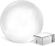 JUMPLAWN Crystal Ball Ornament with Base Clear Solar System Planets Model Educational Decor for Home Office School Fade Resistant Stain Design