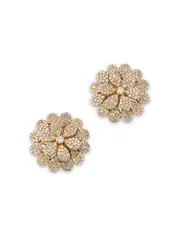 Bloomingdale's Diamond Pave Flower Stud Earrings in 14K Yellow Gold, 1.50 ct. t. w.