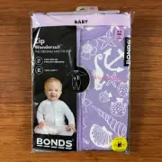 Bonds Baby Mermaid Garden Sea Shells Seahorse Purple Zip Wondersuit BNIP Size 0