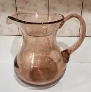 Pink-tinted Glass Pitcher - BRAND NEW