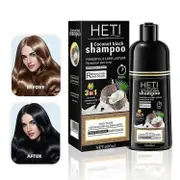 Coconut Black Hair Dye Shampoo,500ML Coconut Black Hair Shampoo for Gray Hair,3 in 1 Instant Black Hair Color Shampoo,Long Lasting Coconut Dye Sham...