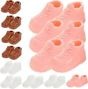 MUSISALY 12 Pairs Mini Doll Shoes for 17cm Dolls Toy House Miniature Ornaments High-top Sneakers Simulation Boots for /ymy Dolls 1/12 Scale Scale DIY Dollhouse Accessories