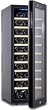 Large Capacity Wine Refrigerator, Electronic Constant Temperature Wine Cabinet, 30 Bottle Bar Cabinet, 10°C-18°C Digital Temperature Control, Freestanding Wine Cellar,F