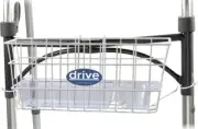 Drive Universal Walker Basket White With Plastic Insert Tray & Cup Holder NIB