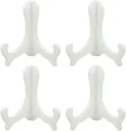White 6 Inch Plastic Easels Plate Holder Stand Display Stands Picture Frame Stan
