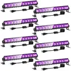 8 Pack 40W LED Black Light Bar, Black Lights Light Up 4000ft² with Switch+Plu...