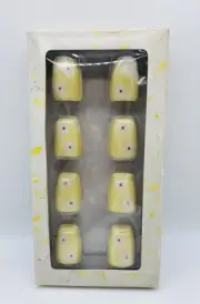 Pfaltzgraff Mini Salt & Pepper Shakers Dazee Sun Yellow Daisy Flowers 4 Sets