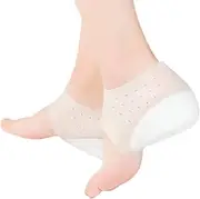 [vivva] Invisible Height Increase Concealed Enhancers Soft Silicone Heel Insoles Wearable Heel Cushion Lift Inserts，Half Heel Socks Heel Protector Breathable Suitable for Men Women (6cm)
