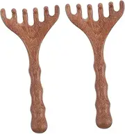 Ipetboom 2pcs Sandalwood Massager Hair Comb Wooden Head Scratcher Tool Wooden Massage Comb Hair Massager Scalp Massage Tool Wood Chocolate