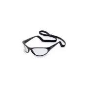 Dalloz Safety Prevail Safety Glasses With TSR Gray Lens Black Frame & Flexi-Cord
