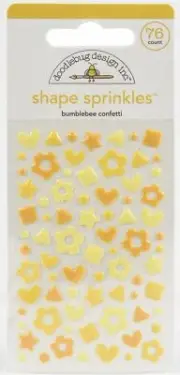 Doodlebug Design Shape Sprinkles Bumblebee Confetti, NEW