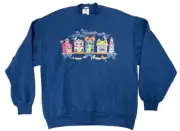 Vintage Jerzees Birds House Nature Grandma Pullover Sweatshirt Large NWT