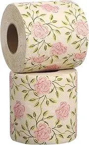LOEFLIFA 2 Rolls Elegant Print Toilet Paper Decorative Bathroom Tissue for Crafts Weddings Special Occasions Cute Colored Toilet Paper for Stylish