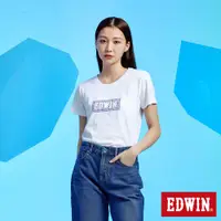 在飛比找蝦皮商城優惠-EDWIN 小字排列BOX LOGO短袖T恤(白色)-女款