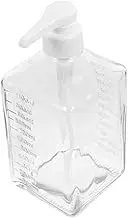 FELTECHELECTR Glass Syrup Dispenser Bottle Pump for Honey Versatile Kitchen Organizer Decorative Glass Syrup Container for Home and Shops