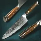 Handmade Chef Knife 73 Layers Damascus Steel VG10 Full Tang Wood Handle Hammered