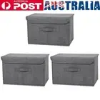 3Pcs Rectangle Storage Basket Toys Storage Bin Stackable for Home Closet Cabinet