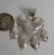 Tufa Cast Sterling Silver Dog Cat Wolf Pendant Signed 32g Handmade